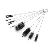 WGFOIP 10PCS Coffee Machine Brush Cleaner, Stainless Steel Bottle Brush Set with Wire Spiral Shaped Design for Water Bottles Water Pipes Plastic Hoses Straws