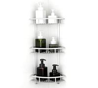 WGFOIP 3 Tiers Corner Shower Caddy, Stainless Steel Shower Shelves Wall Mounted Shower Storage Rack for Bathroom Storage