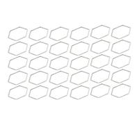 WGFOIP 30Pcs Hollow Frame Open Bezels with Rounded Edges for DIY Jewelry Making, Durable Stainless Steel Resin Pendants (Hexagonal Large*30pcs)