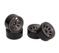 WGFOIP 4PCS RC Wheel Rim Set, Zinc Alloy Steel Universal 1.9 Inch 10 Rims High Performance RC Crawler Car Wheel Hub for Axial SCX10 II III Redcat GEN8 (Ti Color)