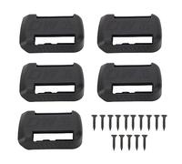 WGFOIP 5 Sets Battery Dock Holder for Sturdy Plastic Battery Mounts, Securely Store Power Tool Batteries, Ideal for Home/Workshop, Black