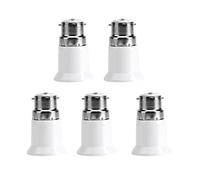 WGFOIP 5pcs B22 to E27 Socket Converter, Bayonet to Screw Bulb Adaptor Lamp Light Bulbs Holder for Energy Saving Lamps