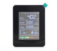 WGFOIP Air Quality Detector High Accuracy 5 in 1 CO2 TVOC HCHO Temperature Humidity Tester for Home Life ABSDisplay