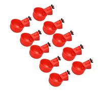 WGFOIP Automatic Chicken Waterer Cups, Durable Plastic Poultry Drinking Bowl, Adjustable Water Volume for Chickens, Ducks, and Birds, 10 Pack