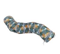 WGFOIP Cat Tunnel Tube for Small Pets, Collapsible and Portable Wild Leaf Print, Keep Your Pet Active Indoor and Outdoor, Thick Polyester Material, Size Approx. 25 X 125cm
