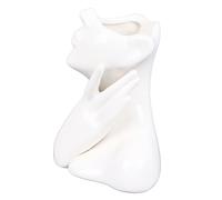 WGFOIP Ceramic Face Vase, Face Vase Elegant Nordic Female Vase, Ceramic Flower Vase Smooth Design for Living Room Garden, Decor Pen Makeup Brush Holder