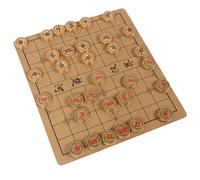 WGFOIP Chinese Chess Set Classic Aluminium Gold Engraved Board Game for