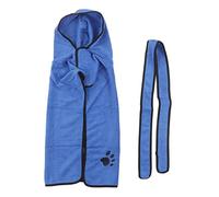 WGFOIP Dog Drying Coat Highly Absorbent Fast Drying Robe for Pets After Bath Polyester 1 X Dog Coat 1 X Waist Belt (XL)