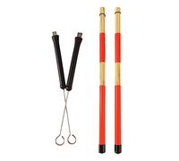 WGFOIP Drum Brush Set Soft Handle for Easy Playing and Durability 2 Steel Wire Brushes 2 Bamboo Sticks for Percussion Instruments