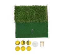 WGFOIP Dual Grass Hitting Mat Training Pad with 6 Balls for Practice Portable, Non Slip Mini Zone Turf Mat for Home Use