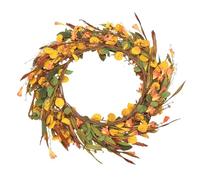 WGFOIP Fall Wreath for Front Door, Artificial Farmhouse Autumn Harvest Wreath 16 Inch Rustic Home Door Decor for Porch Wall Window