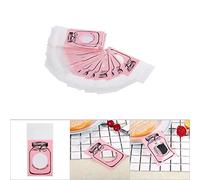 WGFOIP Food Grade 100pcs Beautiful Plastic Packaging for Candy Biscuits Biscuits 4 Colors Wedding Birthday Party (7 * 10+3 Pink)