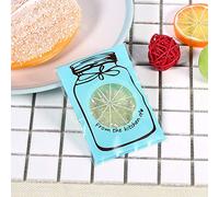 WGFOIP Food Grade 100pcs Beautiful Plastic Packaging for Candy Biscuits Biscuits 4 Colors Wedding Birthday Party (7 * 10+3 Blue)