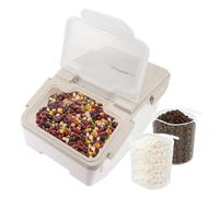 WGFOIP Food Storage Containers, Airtight Rice Storage Bin with Measuring Cup and Lid, Thickened Plastic Containers for Flour Cereal Kitchen Pantry Organization