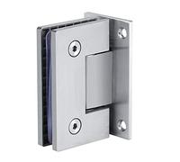 WGFOIP Frameless Bracket Door Hinge, Wall Mount Hinge Shower Door Bracket 8-10 Mm, Automatic Closing for Glass Shower Doors with 58mm Screw Hole Center Distance