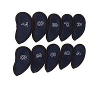 WGFOIP Golf Head Cover Set of 10 Durable Covers with Numbers for Outdoor Golf Training Premium Mesh (Dark Blue)