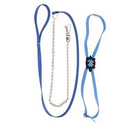 WGFOIP Harness Leash Adjustable Soft Reptile Strap Set for Outdoor Adventures, Made of Polyester and Velvet, 1 X Traction Rope 1 X Traction Collar (Large)