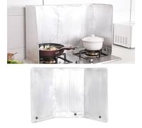 WGFOIP Kitchen Oil Baffle Aluminum Foil Protective Stove Cooking Barrier for Travel Picnic, Durable Oil Splash Guard for Kitchen Environment, Foldable Block for Outdoor Cooking