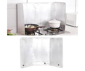 WGFOIP Kitchen Oil Baffle Aluminum Foil Protective Stove Cooking Barrier for Travel Picnic, Durable Oil Splash Guard for Kitchen Environment, Foldable Block for Outdoor Cooking