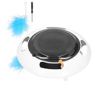 WGFOIP Pet Toy with Feather, Interactive Design 9.4in | Large base, stable play, Round corners for safety, Stimulates playful nature