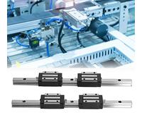 WGFOIP Professional Linear Bearing Slide Block with High Hardness Cast Iron Guide Rail 2pcs HG15-300mm Black