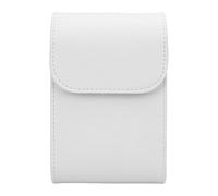 WGFOIP PU Leather Rangefinder Box Protective Carry Bag with Magnetic Closure for Golfers 93x145x53mm (White)