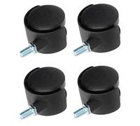 WGFOIP PU Universal Caster with Brake 1.5" Wheel for Cabinet Bookshelf Trolley Black, Furniture Accessory for Cabinets, Bookshelves, 4Pcs