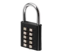 WGFOIP Push Button Padlock, 10 Digit Combination Padlock Weatherproof Code Pad Lock for School, Gym Locker, Cabinets