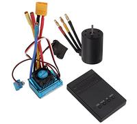 WGFOIP RC Brushless Waterproof 120A Motor ESC Combo Kit with Programming Card for 1/10 RC Car, Lightweight Aluminum and Plastic, 3650 3600KV
