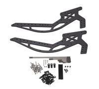 WGFOIP RC Crawler Wheelbase Chassis Kit,CNC Engraved Adjustable for 1/10 RC Crawler SCX10 Replacement,High Strength Frame Girder Rails, Black
