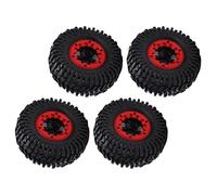 WGFOIP RC Soft Rubber Tire for Racing Off-Road Car Accessories, Strong and Sturdy, 4 Pieces Rubber Tires for ZD Racing 1 10, material: + Plastic (Red)