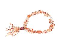 WGFOIP Red Agate Stone Necklace, Unique Layered Design
