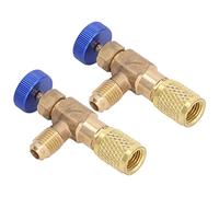 WGFOIP Refrigeration Valve Strong Brass Construction for R22 R404 R407 Air Conditioning System 2PCS