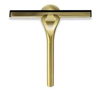 WGFOIP Stainless Steel Gold Shower Squeegee, Brushed Brass Shower Squeegee Windshield Cleaning Squeegee with Hook for Bathroom