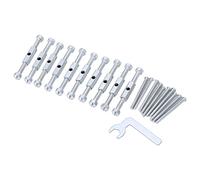 WGFOIP Type 86 Junction Box Repair Tool Set with Strut Bolts and Wrench for Electrical Wall Boxes, Durable Alloy Steel, 10 Struts and 10 Bolts (86 Metal Strut)