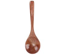 WGFOIP Wooden Soup Spoon Durable Handmade Round Tableware for Eating Mixing Stirring, Safe for Non Stick Cookware, Suitable for Kitchen Decor