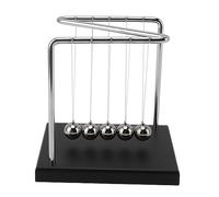WGFOIP Z Shape Newton's Cradle Balance Balls, Wooden Base Steel Pendulum Balls, Desk Decor Science Toy for Office Home, Physics Learning Accessory