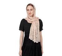 Wgior Rectangular Chapel Veil Scarf Catholic Church Veils Mantilla Wrap Shawl Mass Head Covering, Pink, Large