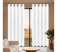 WGLF SUN Blackout Curtains/Grey Curtain Door Curtain 580 x 360 cm Thermal Insulated Material Blackout Curtains for Kids Bedroom for Classical Bedroom, White
