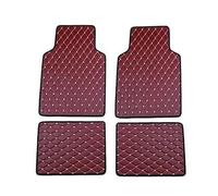 WGNGVFEN 4 Pcs Car Floor Mats for Jaguar F-PACE 2016-2019, Leather Carpet Floor Mats Backing All Weather Waterproof Non-Slip Protection Interior Accessories,D/Wine Red