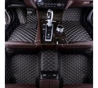 WGNGVFEN Custom Luxury Car Floor Mats for Peugeot 308 Phase 2 2021-2025, Leather Waterproof and Anti Slip Front Rear Row Carpet Protection Set Liners Fully Covered Floor Mats,B/Black Beige