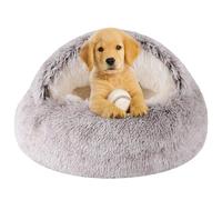 WgoogW Dog Beds for Small Dogs, Cat Bed Cave, Washable Cute Cat Bed, Cozy Nook Pet Bed for Dogs or Cats, Anti-Slip Puppy Bed for Small Medium Pets (Coffee, 50CM)