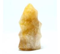 WGPHD meditation home Natural Crystal Decorative Flame Natural Gold Healer pack of 1 (Color : Golden Healer, Size : 200-250g)