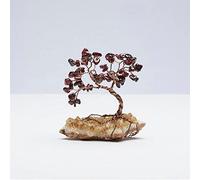 WGPHD meditation home Natural Garnet Tree of Life Crystal Decorative Gift (Color : Dark red, Size : All)