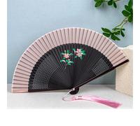 WGQDQDBY Folding Fan - Chinese Portable Women’s Gift Fan for Dance-BlackPink