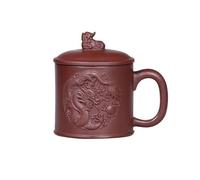 WGQDQDBY Purple Clay Lid Cup Tea Brewing Cup Ware Clay Painting Tea Mugs-Brown-Shape