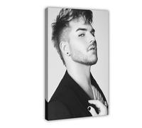 WGRWA American Male Singers Adam Lambert Poster Canvas Poster Bedroom Decor Sports Landscape Office Room Decor Gift Frame-style 12x18inch(30x45cm)