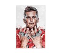 WGRWA Football Tom Brady Poster Canvas Poster Bedroom Decor Sports Landscape Office Room Decor Gift Unframe-style 20x30inch(50x75cm)