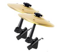 WGSWX 2 Pack Car Cymbal Air Vent, Clip-On Mini Drum Crash Cymbal, Car Symbol Drum for Music Lovers & Drummers, Universal Fit for All Vehicles, Durable & Tool-Free Installation (Gold)