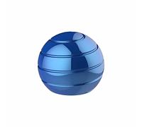 WGSZDA Kinetic Desktop Toys, Kinetic Desktop Toy Metal Rotary Ball Gyroscope, Full Body Optical Illusion Fidget Spinner Ball, Rotary Decompression Toy (Blue,Small)